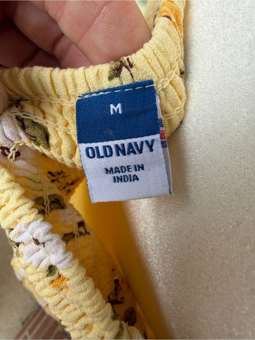Old Navy yellow floral mini dress - Picture 4 of 5